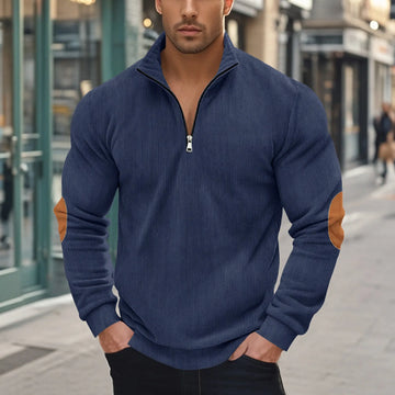 SmartGearPros SmartGearPros Men's Fall Winter Sweater – Rugged Warmth & Style | Zip-Up Stand Collar for Work, Outdoors & Date Nights