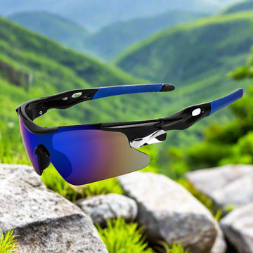 Riderace Sports Men Sunglasses Road Bicycle Glasses Mountain Cycling Riding Protection Goggles Eyewear Mtb Bike Sun Glasses product image showing features or usage