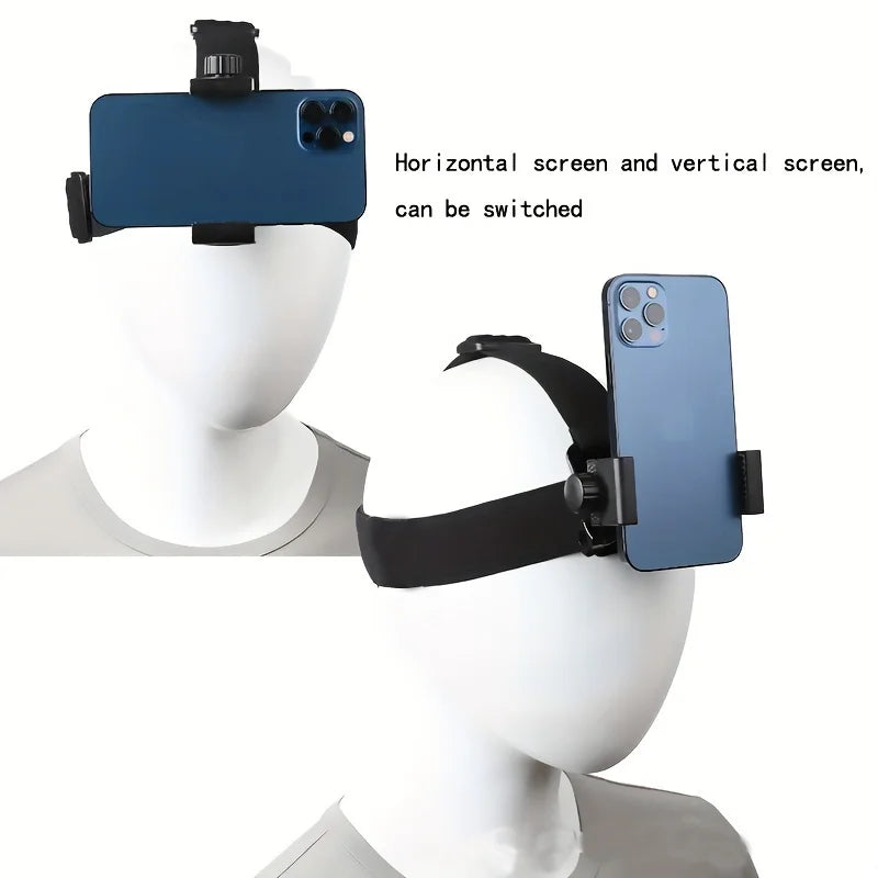 Adjustable Head Mount Phone Holder – Hands-Free Versatility for Videos and More