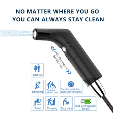 Portable Electric Bidet Sprayer | Rechargeable 2.3L Travel Shattaf for Hygiene and Camping Showers