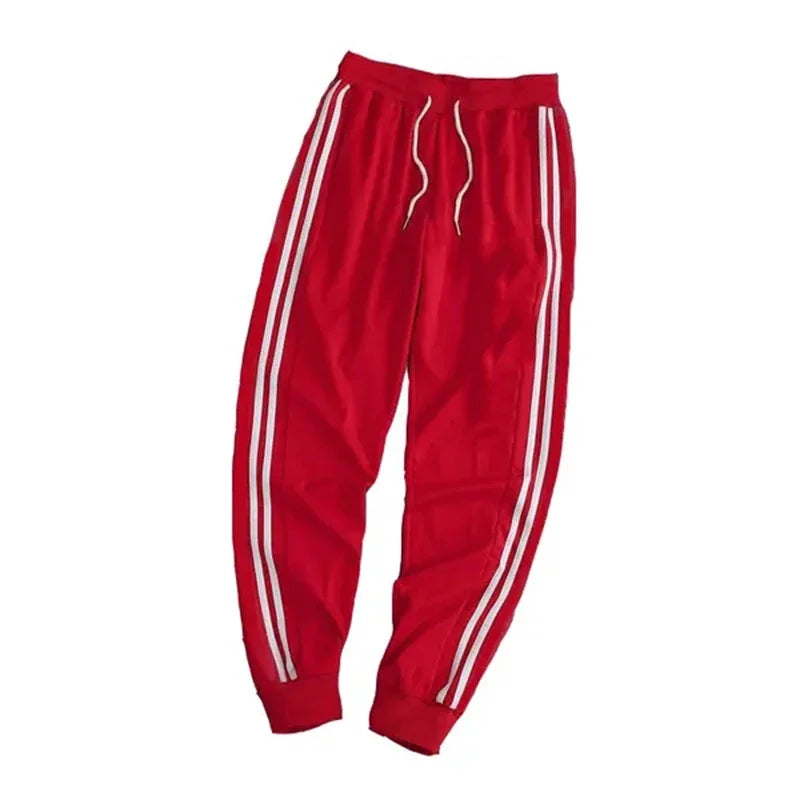 Men's Striped Sweatpants - Slim Fit Joggers for Fitness, Running, and Casual Wear