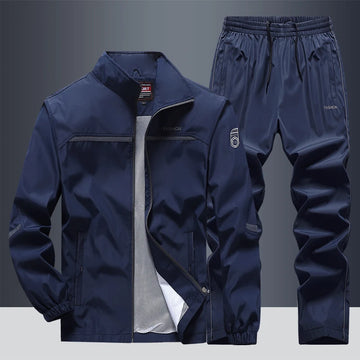 Men's Tracksuit Athletic Casual Jogging Gym Sweat Suit 2-Piece Set - Jacket + Sweatpants for Fitness and Everyday Comfort