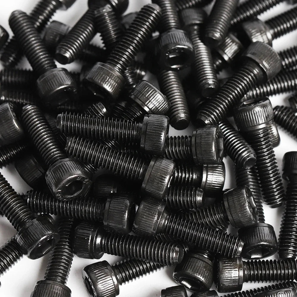 Up to 1140 Black Steel Socket Head Hex Round Cap Screws Set M2 M3 M4 M5 M6 Grade 12.9 DIN912 Allen Bolts Nuts Assortment Kit Tool Box