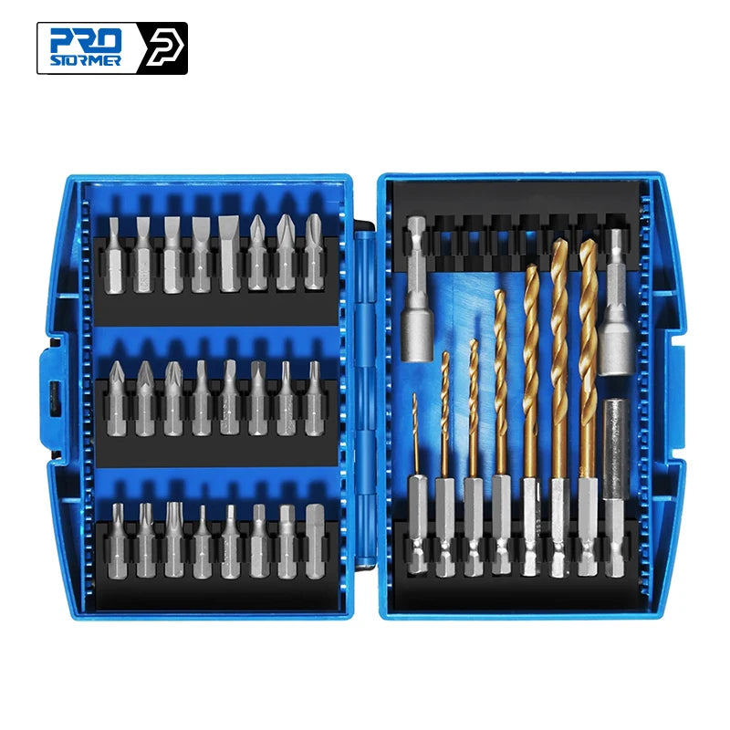 Prostormer 34pcs Screwdriver Bit & Nut Driver Set - Magnetic Multi-Tool for Home & Workshop Repairs