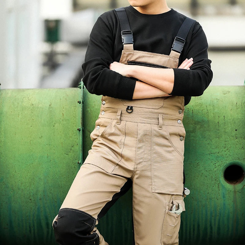 Men's Construction Work Overalls - Durable, Weather-Resistant, and Adjustable Workwear