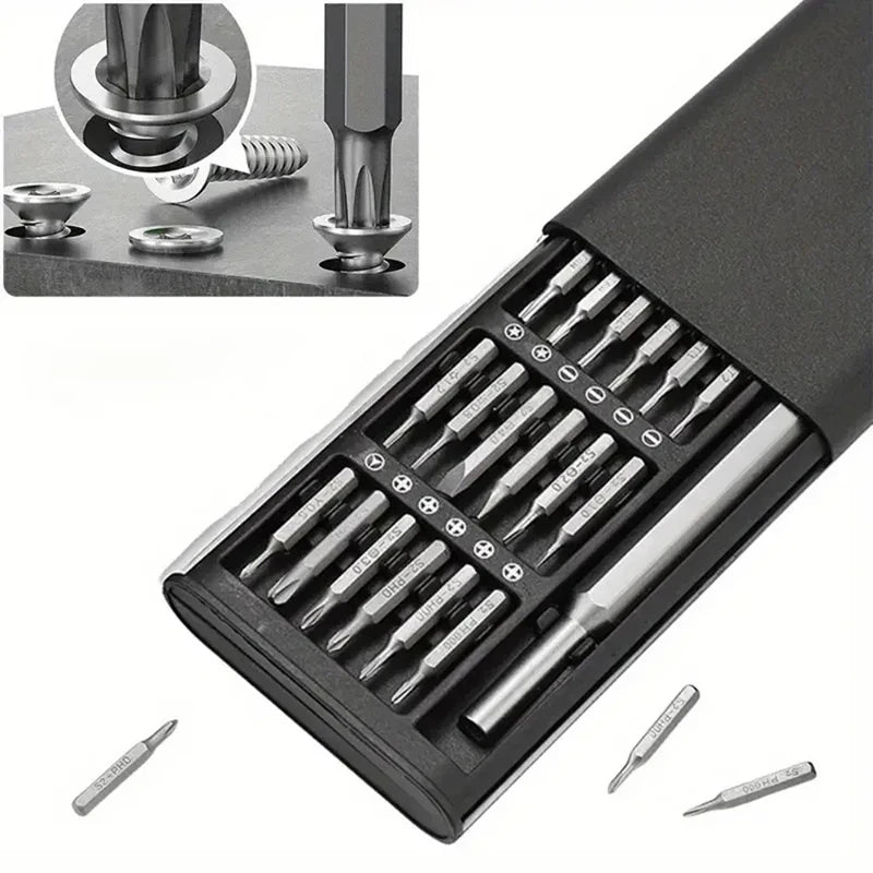 Magnetic Screwdriver Set 25-in-1 Kit Bits Precision Electronics Computer PC Phone Disassembly Multifunctional Maintenance Tool