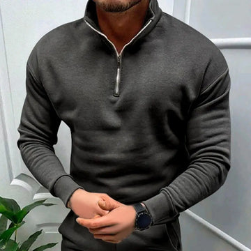 Men’s Warm Half-Zip Fleece Winter Coat Long Sleeve Turtleneck Casual Pullover – Stylish and Cozy Cold Weather Top