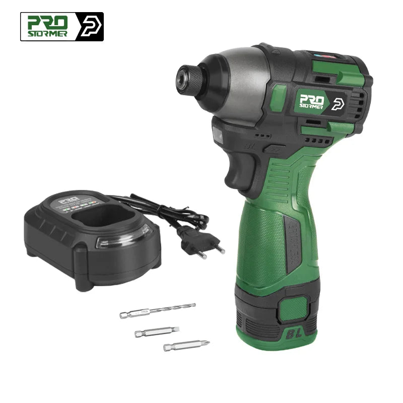 140NM Brushless Electric Impact Screwdriver 17V Cordless Drill Screw 1500mAh Battery Rechargeable Hexagon Power Tools by PROSTORMER