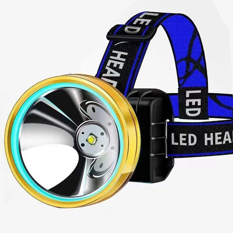 High-Powered LED headlight strong rechargeable outdoor long-range 3000 super bright headlight. Waterproof