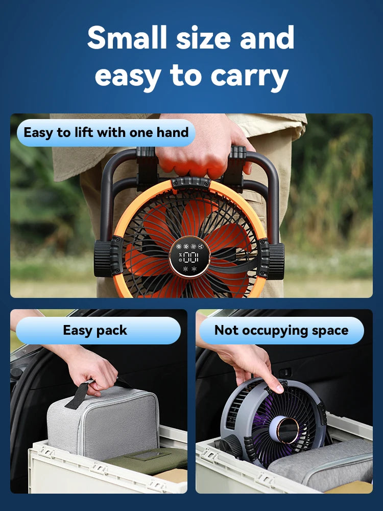 Rechargeable camping fan image angle 16