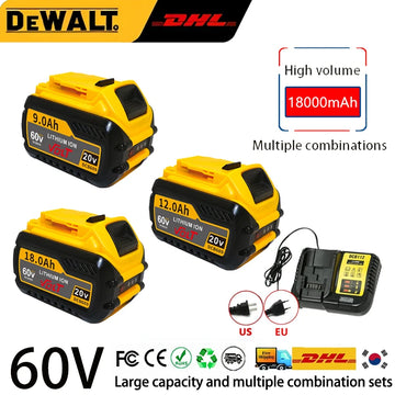 SmartGearPros 20V/60V MAX Battery – 9Ah/12Ah/18Ah High-Capacity Replacement for DeWalt Tools