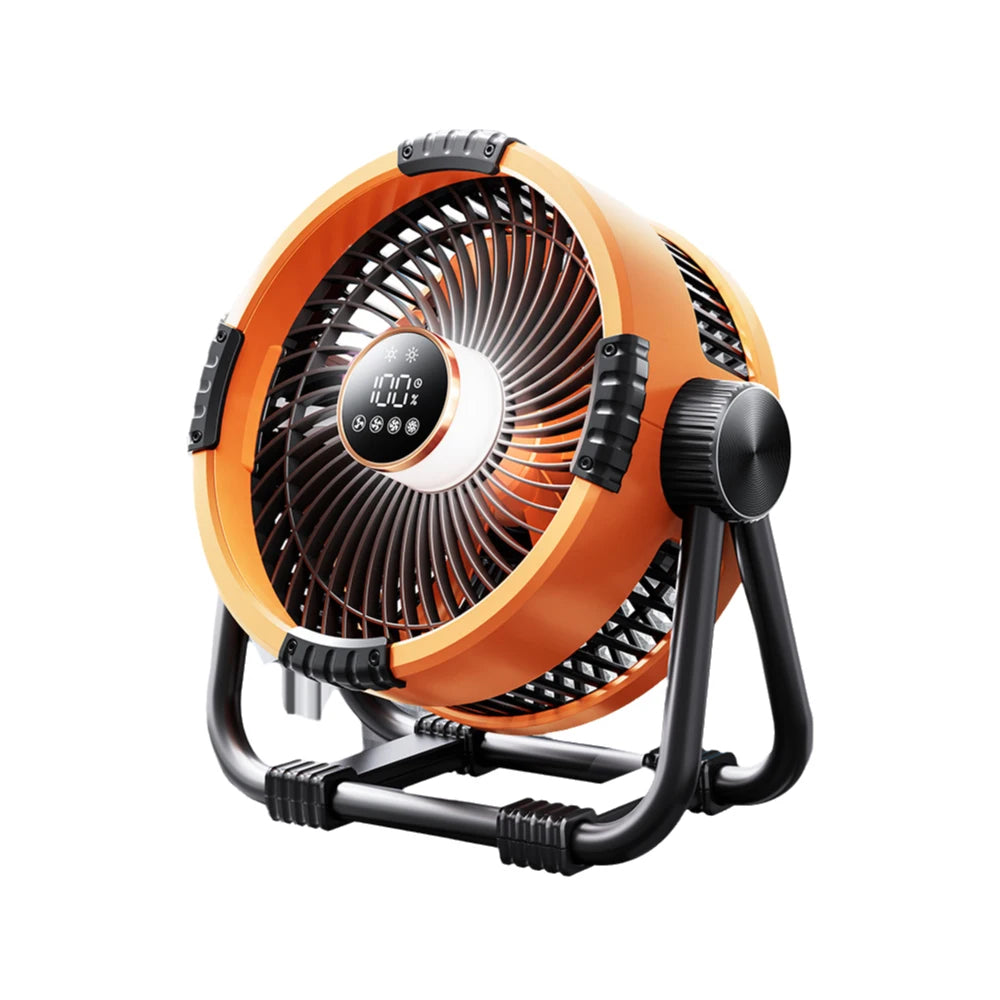 Fan charging with power bank via USB cable