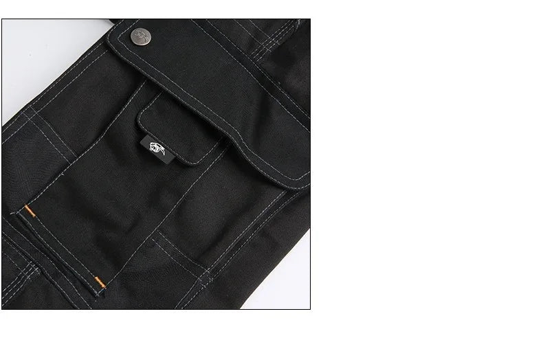 Welding Suit Working Bib Overalls Protective Working Jacket Men Workwear Tooling Uniform Mechanic Multi Pocket Cargo Pants S 5Xl 1 product image showing features or usage