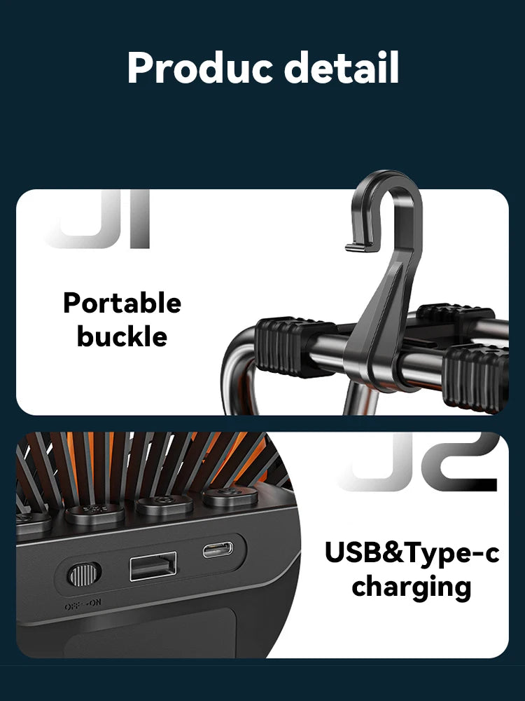 Rechargeable camping fan image angle 18