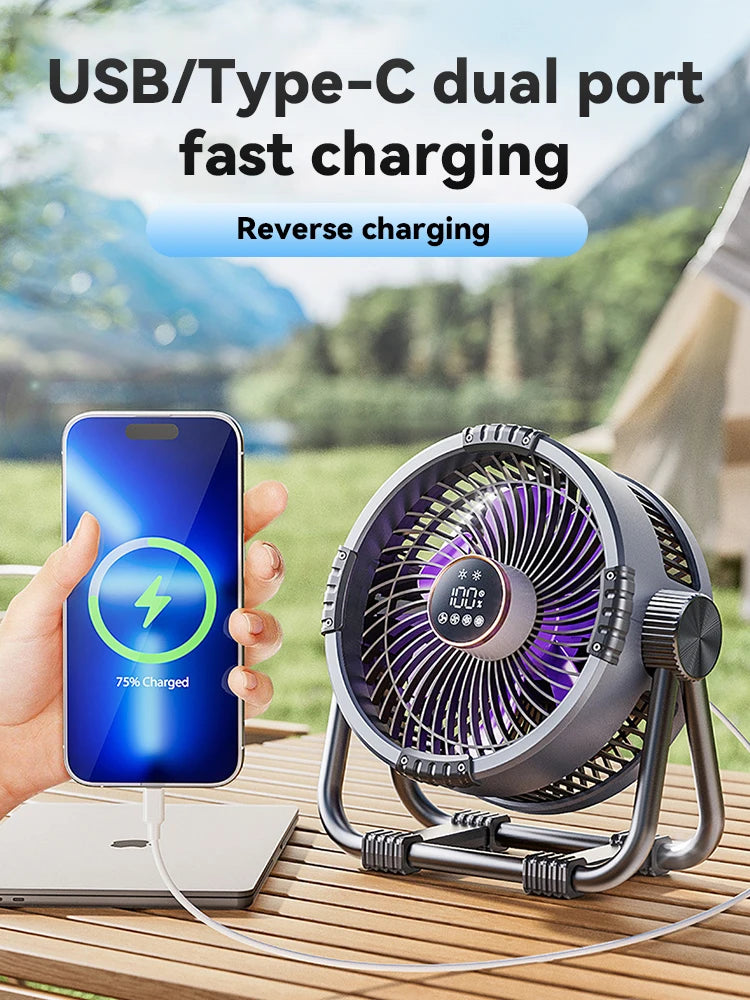 Rechargeable camping fan image angle 13