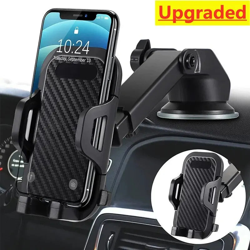 Sucker Car Phone Holder Mount Stand Suction Cup Smartphone Mobile Cell Support In Car Bracket For Iphone Xiaomi Huawei Samsung product image showing features or usage