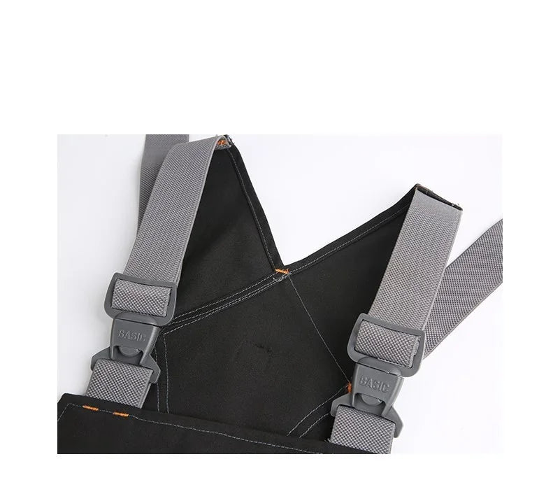 Welding Suit Working Bib Overalls Protective Working Jacket Men Workwear Tooling Uniform Mechanic Multi Pocket Cargo Pants S 5Xl 1 product image showing features or usage