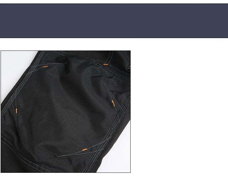 Welding Suit Working Bib Overalls Protective Work Dungarees Men Workwear Tooling Uniform Mechanic Multi Pocket Cargo Pants S 5Xl product image showing features or usage