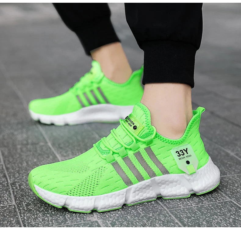 Lifestyle image with sneakers on city sidewalk