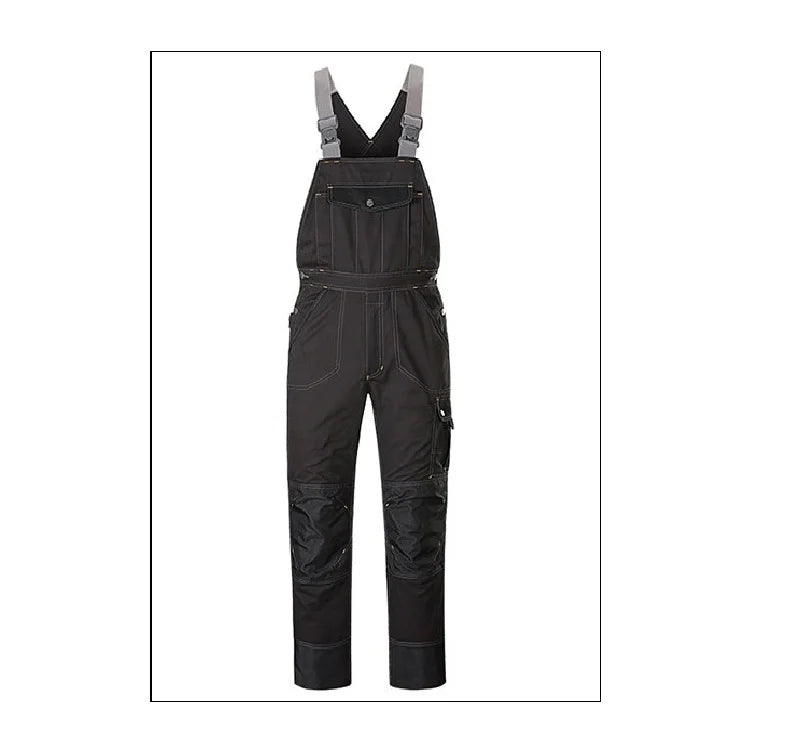 Welding Suit Working Bib Overalls Protective Work Dungarees Men Workwear Tooling Uniform Mechanic Multi Pocket Cargo Pants S 5Xl product image showing features or usage