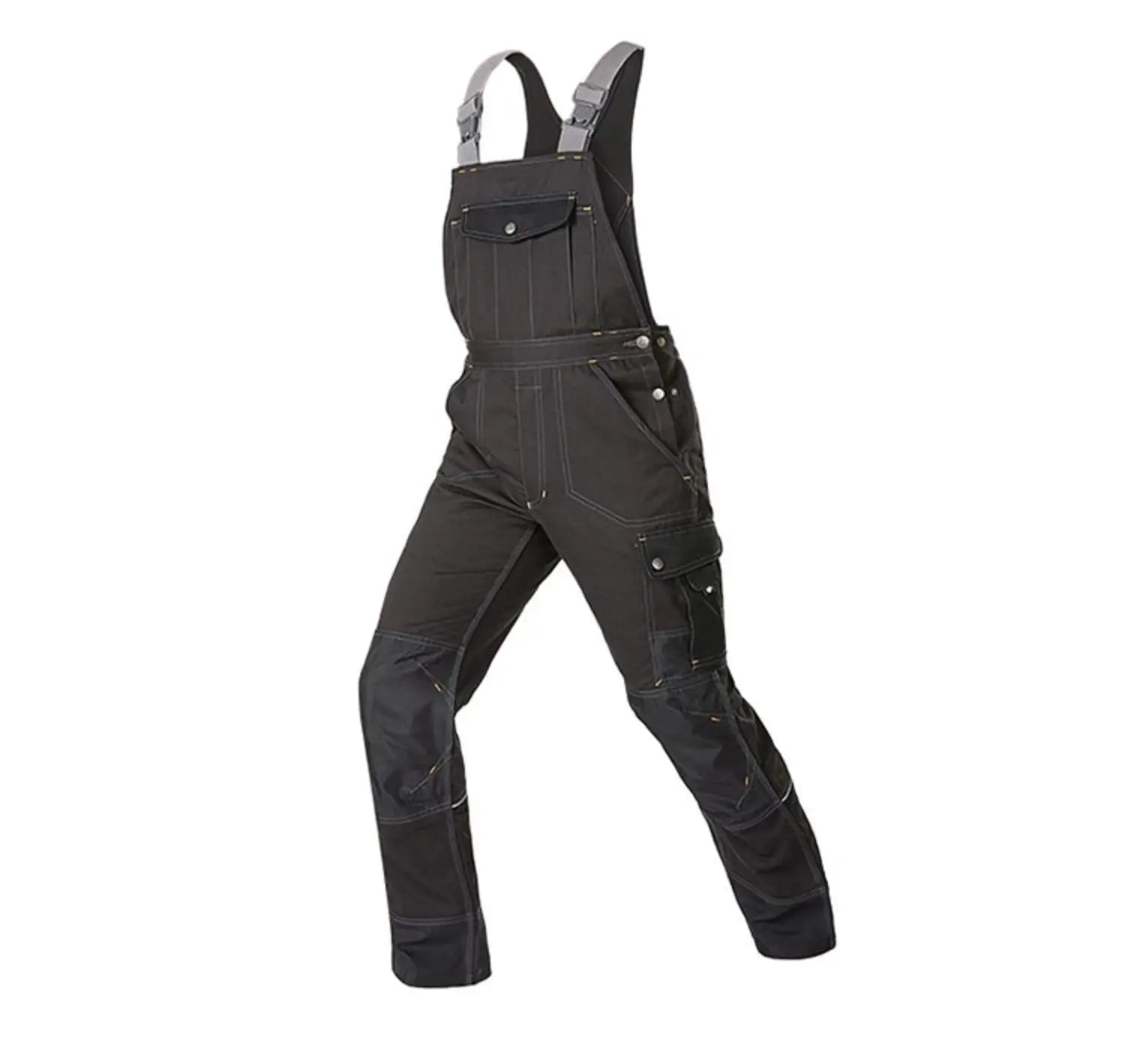 Welding Suit Working Bib Overalls Protective Working Jacket Men Workwear Tooling Uniform Mechanic Multi Pocket Cargo Pants S 5Xl 1 product image showing features or usage