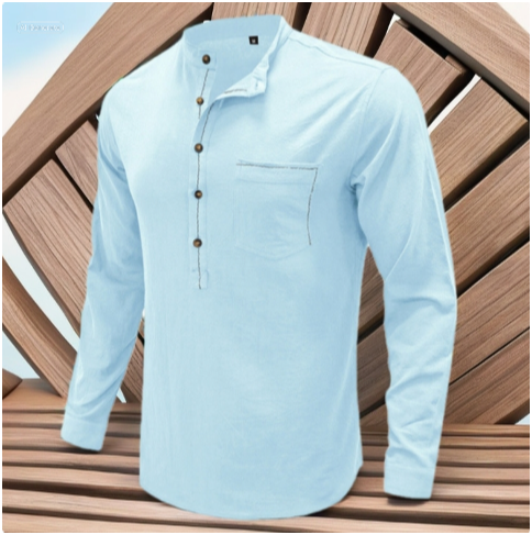 Men's Casual Henley Shirt – Timeless Comfort and Style