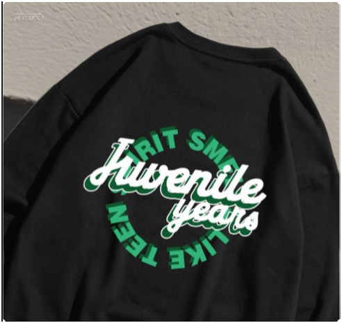 Juvenile Years Graphic Sweatshirt – Bold & Stylish Streetwear – Casual Streetwear Vibe