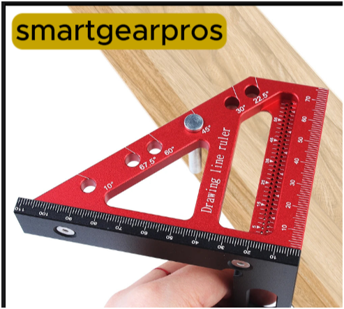 Carpenter Hole Scribing Ruler - Precision Measurement Tool for Woodworking & DIY Projects