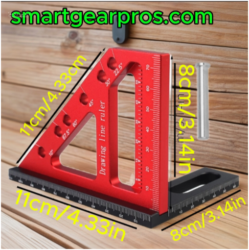 Carpenter Hole Scribing Ruler - Precision Measurement Tool for Woodworking & DIY Projects