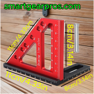 Carpenter Hole Scribing Ruler - Precision Measurement Tool for Woodworking & DIY Projects