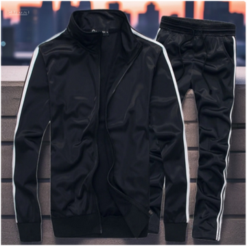 Casual Men Tracksuit Full Zip Running Jogging Athletic Sports Jacket And Pants 2 Piece Sets Patchwork Sweatsuit Men Clothing