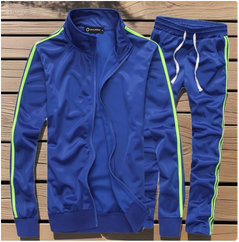 Casual Men Tracksuit Full Zip Running Jogging Athletic Sports Jacket And Pants 2 Piece Sets Patchwork Sweatsuit Men Clothing