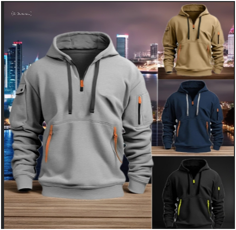 2024 Cotton Dropped Shoulder Hooded Sweatshirt for Men & Women - Plus Size Loose Fit Pullover Fashion Hoodie