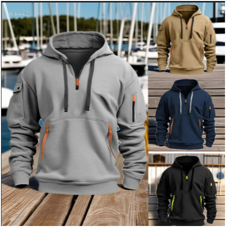 2024 Cotton Dropped Shoulder Hooded Sweatshirt for Men & Women - Plus Size Loose Fit Pullover Fashion Hoodie