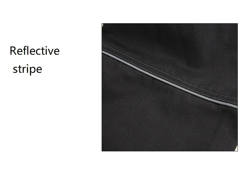 Welding Suit Working Bib Overalls Protective Work Dungarees Men Workwear Tooling Uniform Mechanic Multi Pocket Cargo Pants S 5Xl product image showing features or usage