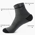 Infographic showcasing the breathable, moisture-wicking, and sweat-resistant features of the socks.