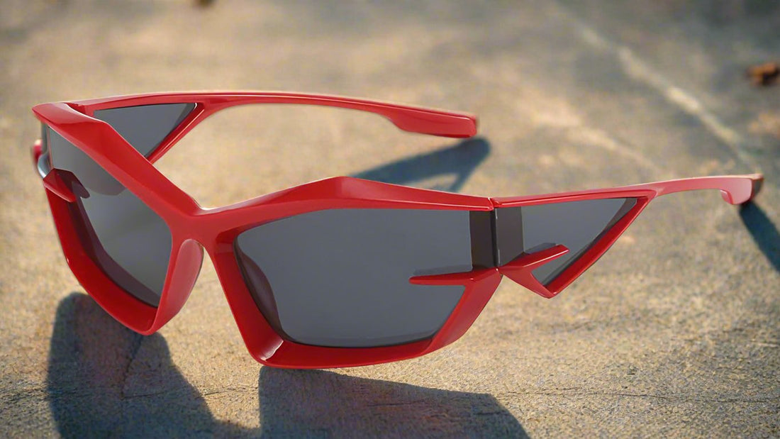 Red Frame with Black Lenses