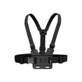 The chest strap phone holder with adjustable mount harness for filming while exercising.