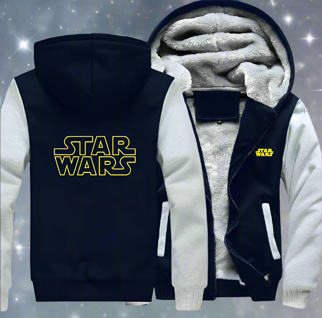 Star Wars Men's Winter Hoodie - Heavy Coat with Stylish Three-Layer Protection