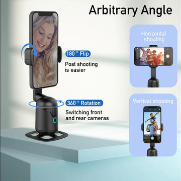 360° AI Smart iPhone Holder – Gimbal Stabilizer for Vlogging, Video Calls, & Cooking Tutorials