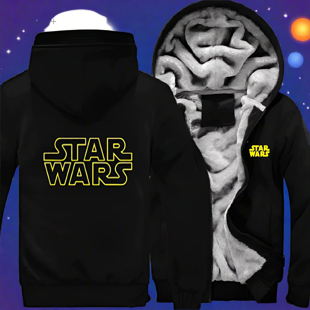 Star Wars Men's Winter Hoodie - Heavy Coat with Stylish Three-Layer Protection