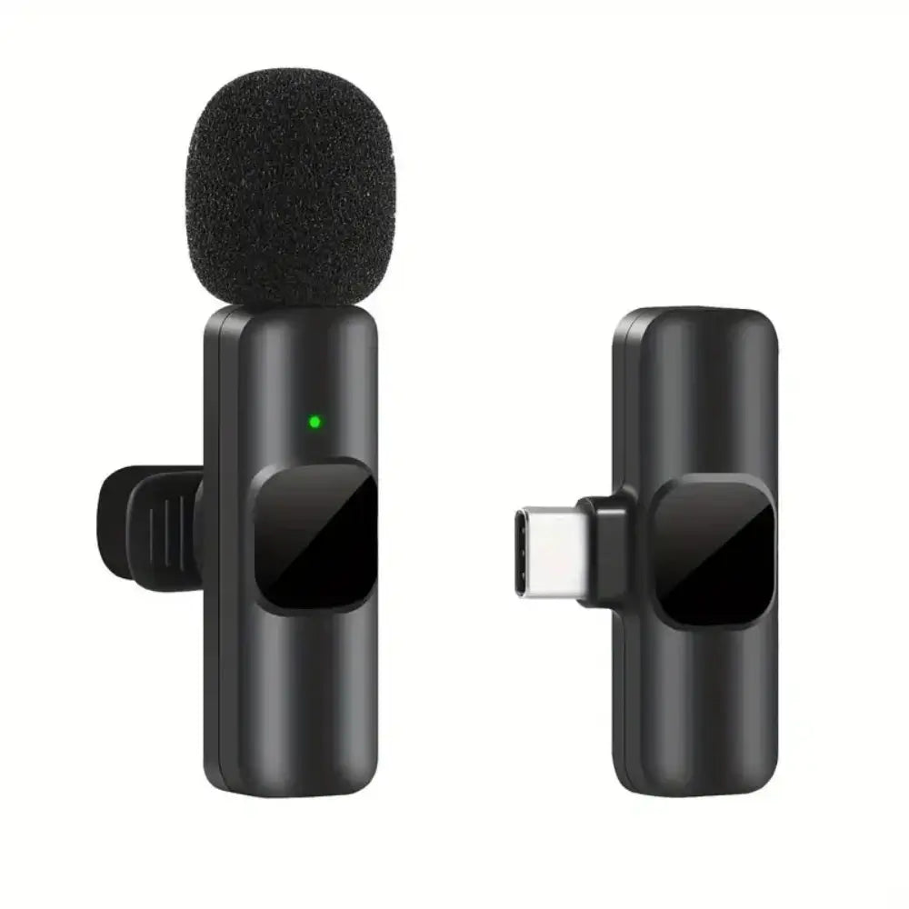 A graphic displaying the K9 mini wireless microphones automatic pairing capabilities.