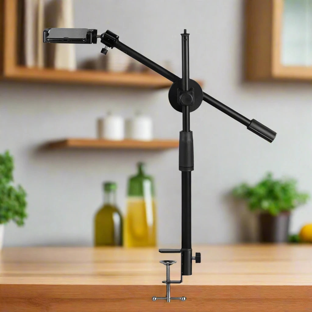 The overhead tripod phone mount for photography and filming from above.